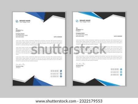 Modern letter head design template for your project.
minimal corporate letterhead template design. Corporate Letterhead Template Abstract Design.