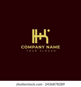 
Moderne Letter hk Logo Vektor Design-Vorlage
