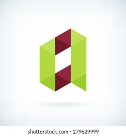 Modern letter A icon flat design element template. isolated.