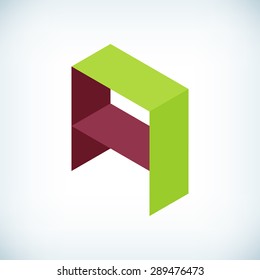 Modern letter A icon flat design element template. isolated.