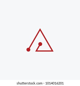 Modern Letter A icon logo design template