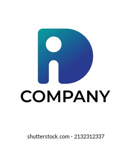 modern letter id or di logo design