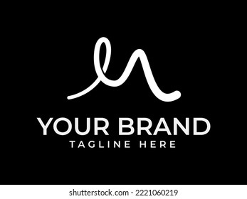 modern letter initial M logo design template