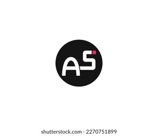 Vector de diseño de logotipo de letras modernas AS iniciales