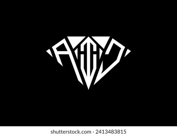 Modern letter A I J diamond shape logo And initial monogram A I J letter logo vector template.