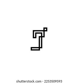 Plantilla de diseño de vectores de logotipo de letra J moderna