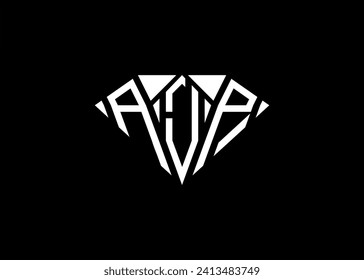 Modern letter A J P diamond shape logo And initial monogram A J P letter logo vector template