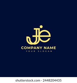 Modern Letter je logo vector design template
