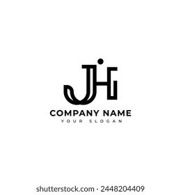 Modern Letter jh logo vector design template