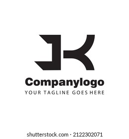 modern letter jk company logo template