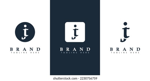 Modern Letter JT Logo, suitable for any business or identity with JT or TJ initials.