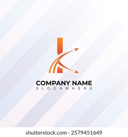 Modern Letter K airplane logo Design, K logo design