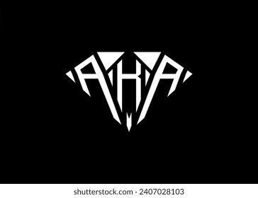 Letra moderna A K logotipo de forma de diamante y monograma inicial A K Plantilla vectorial de logotipo de letra A