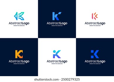 Modern letter K logo design with creative concept