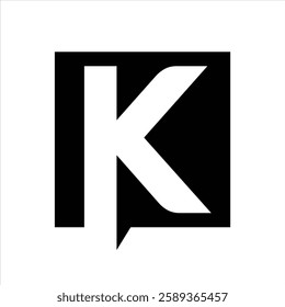 modern letter k logo design template vector.