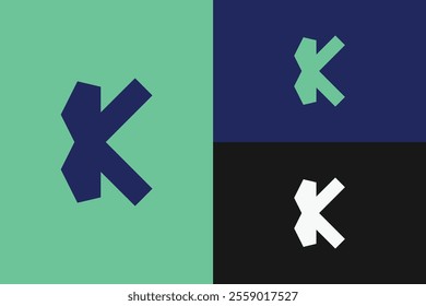 modern letter K logo, simple letter K logo.