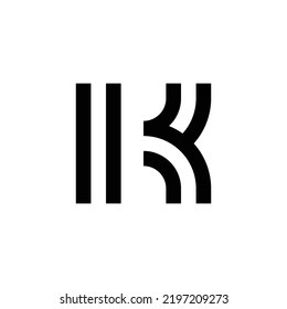 modern letter K monogram vector logo design