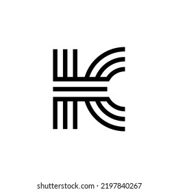 modern letter K monogram vector logo design