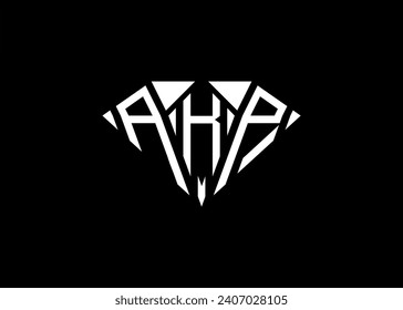 Modern letter A K P Ldiamond shape logo And initial monogram A K P letter logo vector template