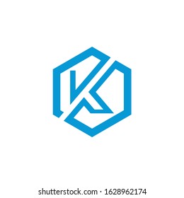 Modern letter k technology logo.  Vector graphic.