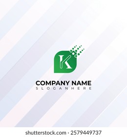 Modern Letter K technology Logo Design, K Letter logo design