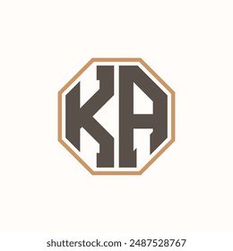 Modern Letter KA Logo for Corporate Business Brand Identity. Creative KA Logo Design.