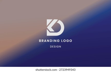 Letra moderna KD Símbolo de vetor logotipo. ícones de negócios de design simples.