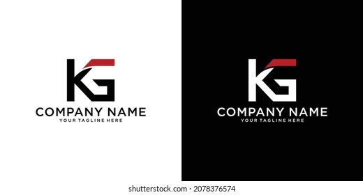 Modern letter KG logo design Vector. Initial linked letter KG logo design with creative, Vector illustration