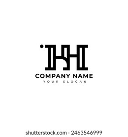 Plantilla de diseño de Vector de logotipo de letra moderna kh