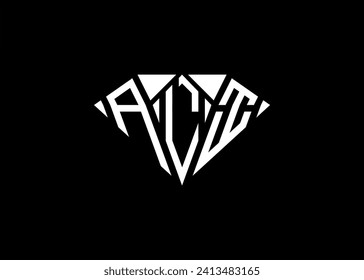 Modern letter A L I diamond shape logo And initial monogram A L I letter logo vector template
