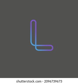 Modern letter l logo design. Futuristic letter l icon concept. Simple and minimal letter l logo vector.