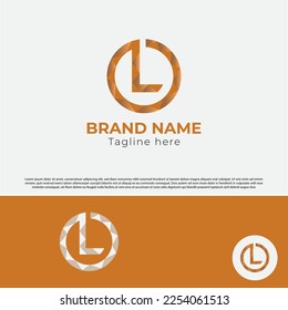 modern letter L logo gradient colorful, Monogram L logo hipster letter, isometric shape 3D L emblem, L initials typography design element - vector illustration.