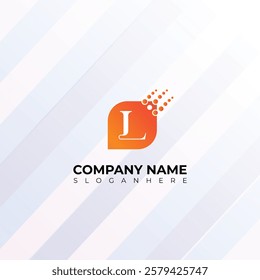 Modern Letter L technology Logo Design, L logo design