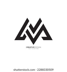 Modern letter l v m creative line shape logo branding