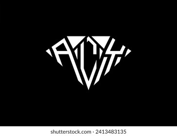 Modern letter A L Y diamond shape logo And initial monogram A L Y letter logo vector template