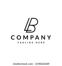 modernes Buchstaben LB oder BL, Vektorlogo-Design