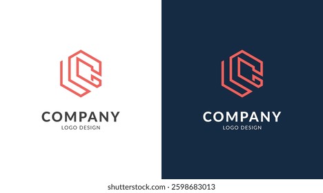 Modern letter LC, monogram letter LC logo design, CL logo vector