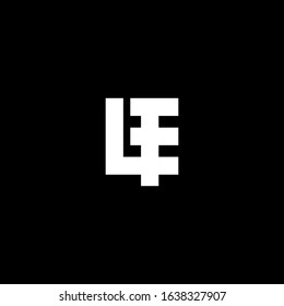 modern letter LF, LE monogram logo