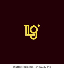 Modern Letter lg logo vector design template