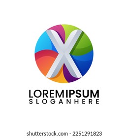 modern letter logo with circle