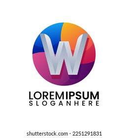 logotipo de letra moderna con círculo