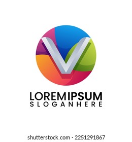 modern letter logo with circle