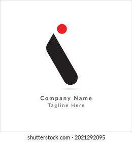 Letra i moderna - diseño de logotipo