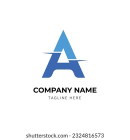 Letra moderna Diseño de logotipo A