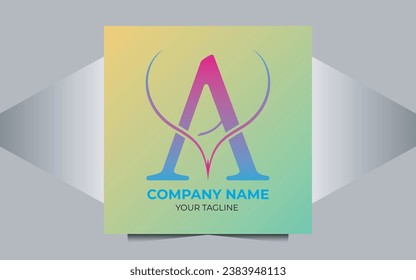 Modern A letter logo design