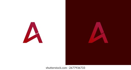Diseño moderno del logotipo de la letra A en estilo abstracto del Vector. Perfecto para branding, identidad corporativa, negocios creativos, monograma mínimo, tipografía elegante y proyectos gráficos profesionales.