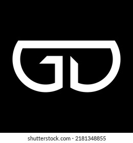 Modern letter logo design with the combination of G and D letter