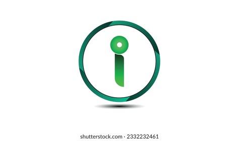 Diseño moderno de logotipo de letra I. Ilustración de carta creativa I. Diseño del logotipo de la letra inglesa