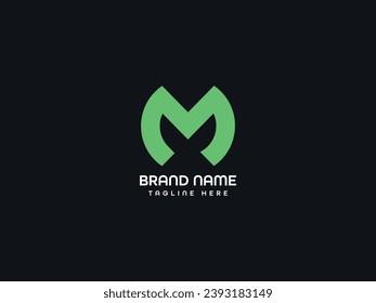 modernes Logo-Design. Logo-Design in m Brief. Logo-Design für p-Buchstaben
