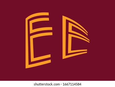 Modern letter logo design Stylish "EE". Vector.